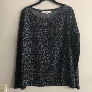 Loft black and grey top